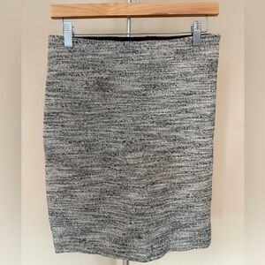 MM Lafleur Textured Gray Pencil Skirt